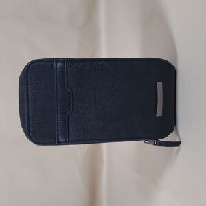 Black Crossbody Faux Leather Casual Simple Crossbody Adjustable Wallet Purse